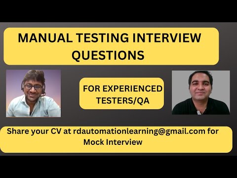 Manual Testing Interview For Experienced| Testing Interview Questions
