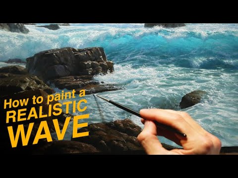 How to paint a Crashing Wave! | SEASCAPE OIL PAINTING TUTORIAL