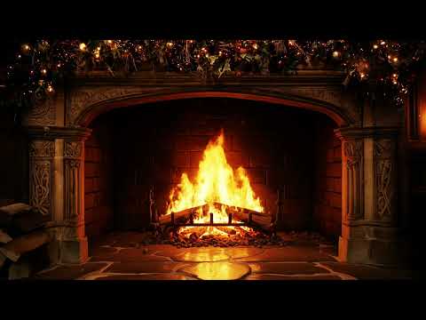 Old Medieval Christmas Fireplace | Cosy Crackling Yule Fire Ambience
