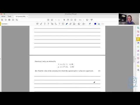 AS Pure Mathematics Past Paper Questions Functions