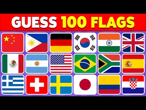 ๐ฉ Guess the Country by the Flag Quiz ๐ | Can You Guess 100 Flags?