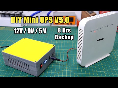 DIY Mini UPS for WiFi Router V5.0 || Multiple Outputs 12V / 9V / 5V