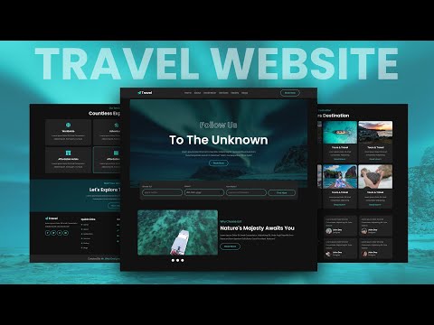 Create A Responsive Tour & Travel Agency Website Design - HTML CSS / SASS JAVASCRIPT | Step By Step