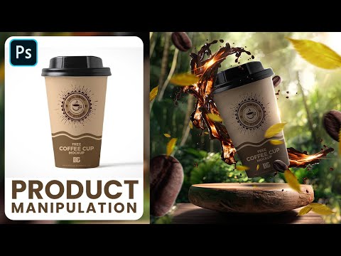 Product manipulation in Photoshop | coffee product advertising poster design | photoshop tutorial