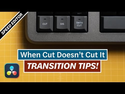 How to add TRANSITIONS in DaVinci Resolve - SPEED EDITOR Tutorial