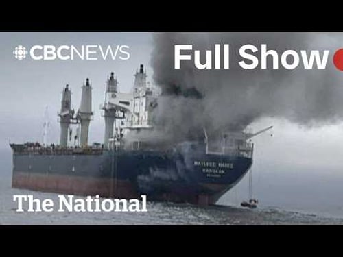 CBC News: The National | 3 cargo ships hit in Strait of Hormuz