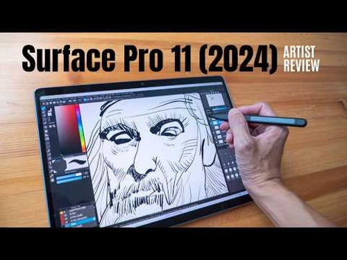 Surface Pro 11 (2024) artist review: Pen and OLED issues, amazing battery life