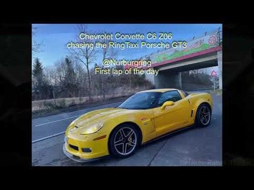 WOW! The old yankee (Corvette) keeps up with Nurburgring RingTaxi Porsche GT3