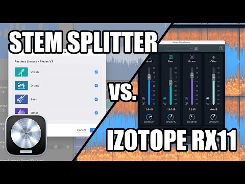 Logic Pro 11 Stem Splitter vs. iZotope RX 11 Music Rebalance