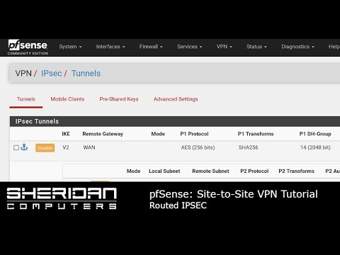 pfSense | IPsec site to site networking setup | Routed IPsec VPN | 2021