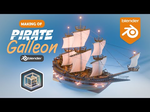 Pirate Ship in Blender - 3D Modeling Process | Blender MEx - PART 1