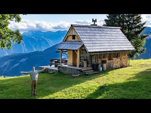 I Moved into an Off Grid Wilderness Mountain Hut - Living in the Alps