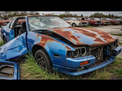 Uma mulher restaura completamente um carro antigo abandonado