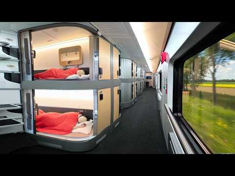 3Days Across Europe on the World’s First Capsule Sleeper Train! | Netherlands 🇳🇱→Germany 🇩🇪→Italy 🇮🇹