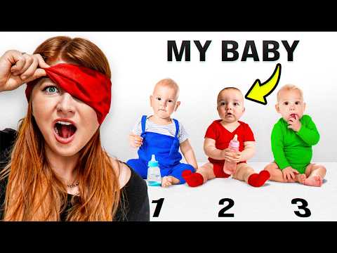 Can I Find My BABY Among 10 Others? *BLINDFOLDED* πΌ