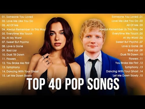 Top Pop Song 2025 - Bruno Mars, Adele, Dua Lipa, Ed Sheeran, Selena Gomez, Maroon 5, Taylor Swift