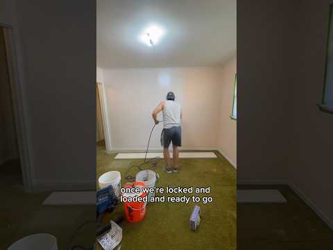 Wallpaper is down 🥳 let’s get to priming!! #diy #renovation #home #wallpaper #paint #paintsprayer