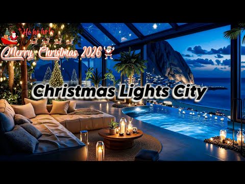 Christmas Chill House Mix & Relaxing Deep Lounge with Ocean & City Lights