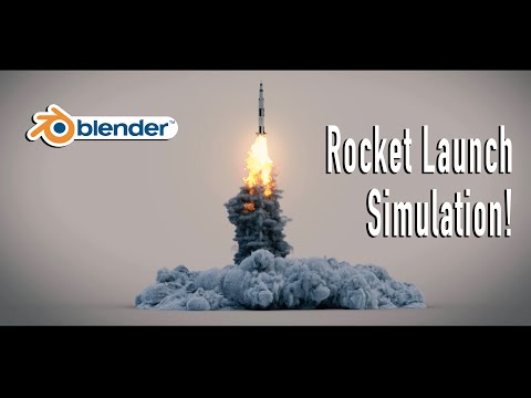 Blender 3d Rocket Launch Simulation: Full Tutorial ft. KHAOS add-on