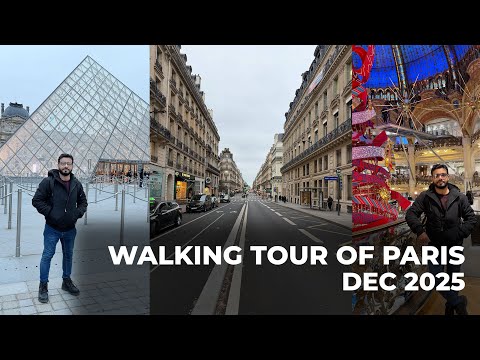 Paris Walking Tour 🇫🇷 | Explore the Streets of Paris | Dec 2025
