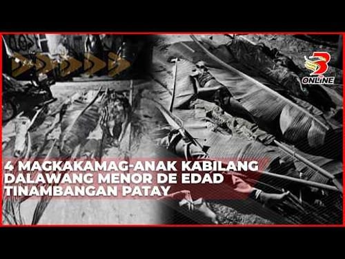 4 magkakamag anak kabilang dalawang menor de edad tinambangan patay