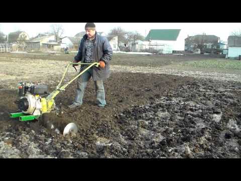 Мотоблок. Работа фрезами