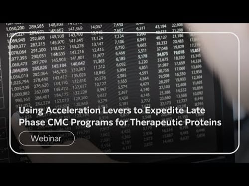 Using Acceleration Levers to Expedite Late Phase CMC Programs for Therapeutic Proteins