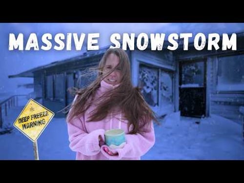 Alone in my cabin during a huge snowstorm ︱ Svalbard