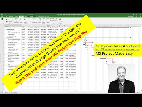 Update and Insert Changes Into Your Project? MS Project Made Easy Tutorial #8