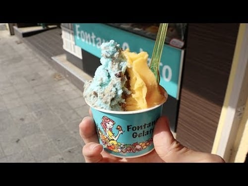 Ice Cream Mango Chocolate Mint - Japanese Sweet Food - Okinawa Japan