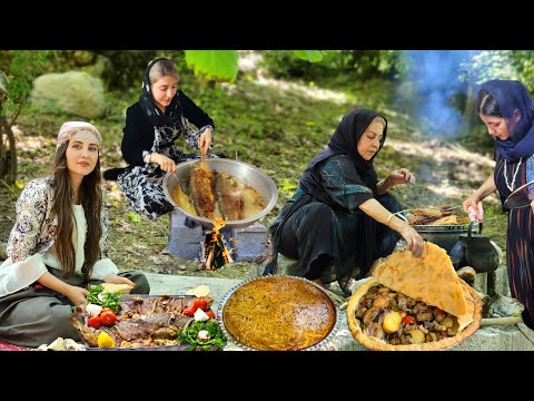 Mix of Traditional Dishes in the Village