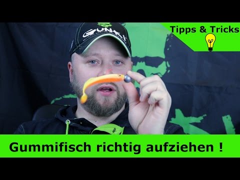 Gummifisch richtig auf den Jighaken aufziehen (so wird es gemacht)