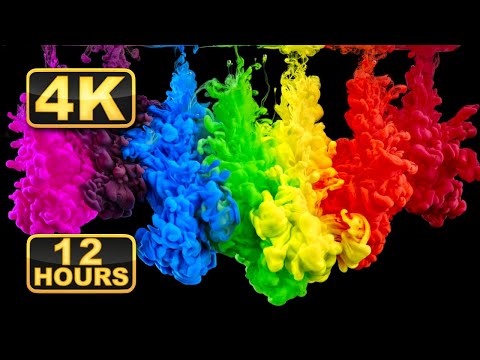 Abstract Liquids! V - 7! 12 Hours 4K Screensaver for Meditation. Paint in Water