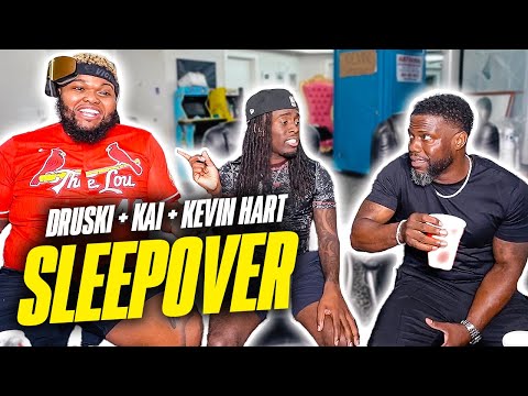 Druski & Kevin Hart pull up to Kai Cenat's house
