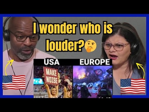 Americans React to Football Fans and atmosphere USA vs EUROPE! Blown away!
