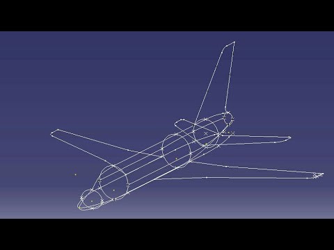 How to design aircraft wireframe design in catia V5.