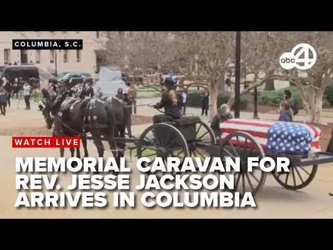 Rev. Jesse Jackson, Sr. Memorial Caravan arrives in Columbia