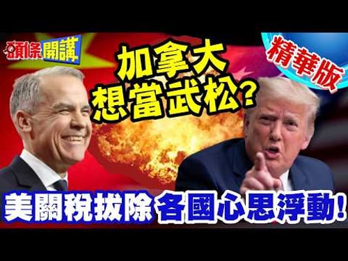 加拿大想當武松?美關稅獠牙拔除! | 各國小心思浮動!川普已成無牙去爪之虎!【頭條開講】精華版 @頭條開講HeadlinesTalk