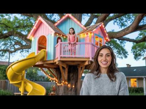 I Built a Tree House for my Kids!