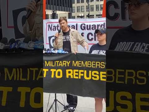 Chicago Right to Refuse Press Conference -Aaron Hughes - About Face member 9/2/23