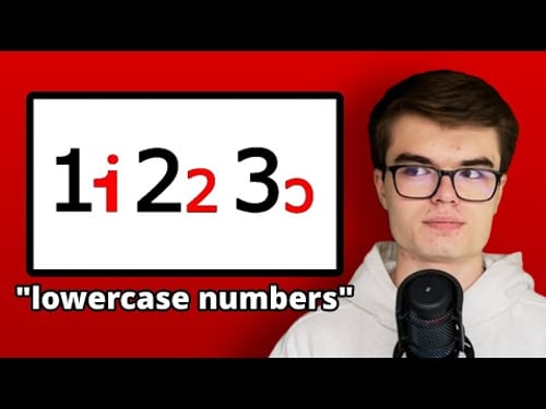 Reacting to "I Created Lowercase Numbers"