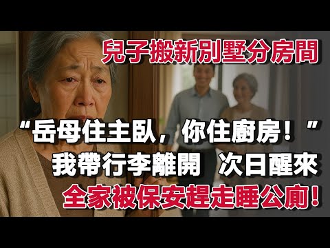 兒子搬新別墅分房間:“岳母住主臥,你住廚房!”我帶行李離開 次日醒來,全家被保安趕走睡公廁!#夜讀人生 #朝夕書卷 #情感故事 #為人處世 #不肖子孫 #養老故事 #樂齡故事匯"