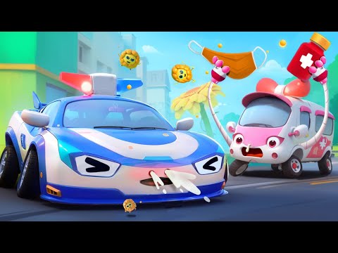 🤧 Sneezing Outburst! | Super Ambulance Song🚑| Monster Truck | Kids Songs | BabyBus - Cars World