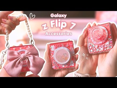 Samsung Z Flip 7 Accessories Unboxing ✨ Cute Cases & More! 🎀 Aesthetic Unboxing 🎀