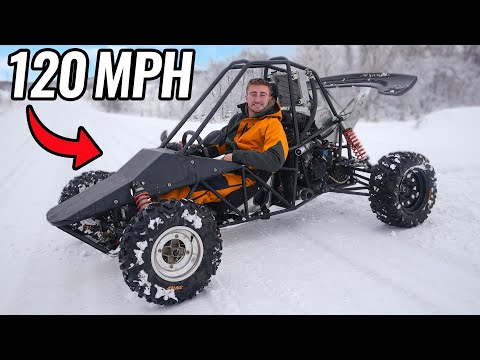 Crazy Go Kart with Crotch Rocket Motor!