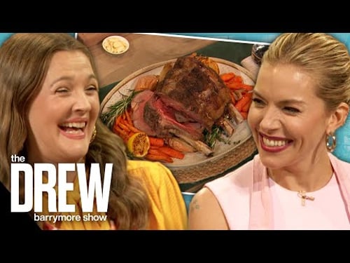 Sienna Miller Teaches Drew How to Make a Classic Roast Beef Dinner