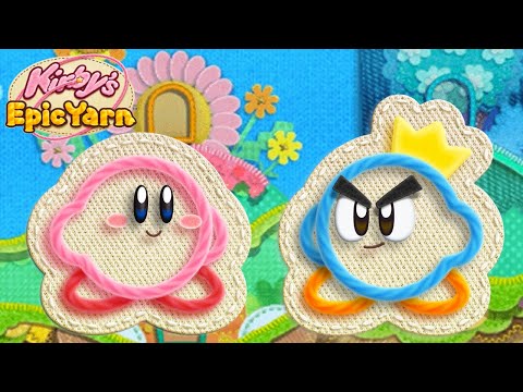 Kirby's Epic Yarn for Wii α΄΄α΄° Full Playthrough (All Treasures, 2 Player)