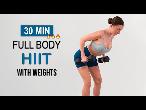 30 MIN FULL BODY Advanced HIIT - Intense Fat Burn + Build Muscles | With Weights | No Repeat