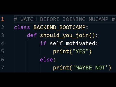 Watch before joining Nu Camp Back End Bootcamp. My week 5 review.