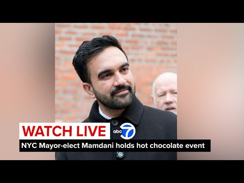 LIVE | NYC Mayor-elect Zohran Mamdani holds a "Hot Chocolate, Frozen Rent" giveaway event